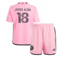 Inter Miami Jordi Alba #18 Koszulka Podstawowa dzieci 2024-25 Krótki Rękaw (+ krótkie spodenki)